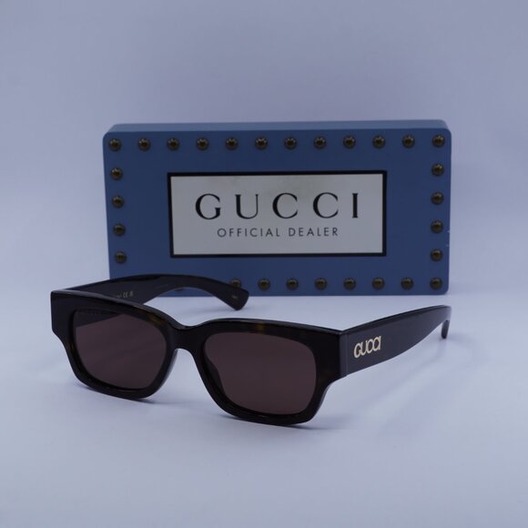 Gucci GG1794S 002 Square Sunglasses - Dark Havana/Brown main image 9